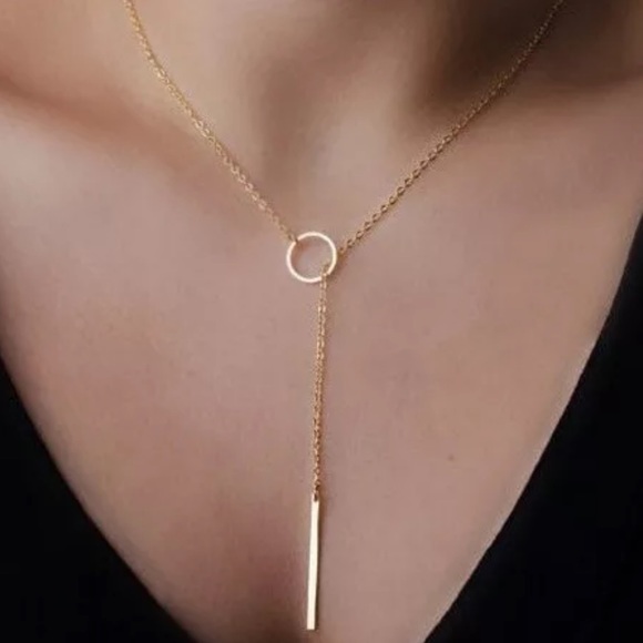 Jewelry - 🔥LARIAT COIN BAR NECKLACE🔥SIMPLE MINIMALIST NECKLACE SILVER OR GOLD NEW